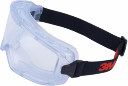 3M™ GoggleGear™ Protective Goggle 3000 Series GG3101-SGAF, PVC Shroud, Clear Scotchgard™ AF/AS Lens, Cloth Strap, 10 EA/Case