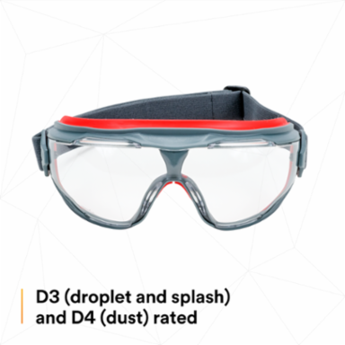 3M™ GoggleGear™ 500 Series GG501SGAF, Clear Scotchgard™ Anti-fog lens 10 EA/Case