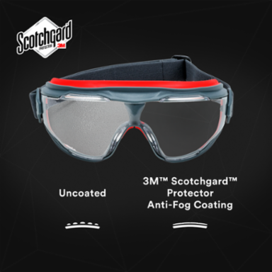 3M™ GoggleGear™ 500 Series GG501SGAF, Clear Scotchgard™ Anti-fog lens 10 EA/Case