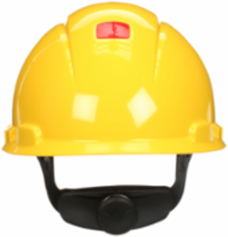 3M™ SecureFit™ Hard Hat H-702SFR-UV, Yellow, 4-Point Pressure Diffusion Ratchet Suspension, with UVicator, 20 ea/Case