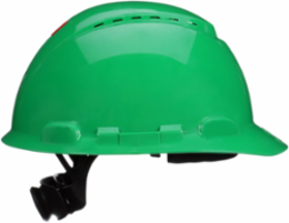 3M™ SecureFit™ Hard Hat H-704SFV-UV, Green, Vented, 4-Point Pressure Diffusion Ratchet Suspension, with UVicator, 20 ea/Case