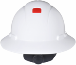 3M™ SecureFit™ Full Brim Hard Hat H-801SFR-UV, White, 4-Point Pressure Diffusion Ratchet Suspension, with UVicator, 20 ea/Case