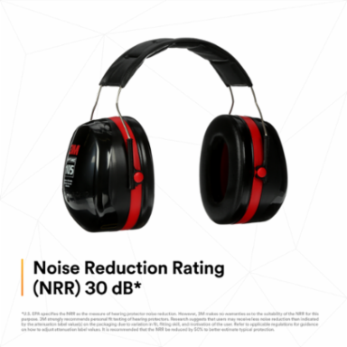 3M™ PELTOR™ Optime™ 105 Earmuffs H10A, Over-the-Head, 10 EA/Case
