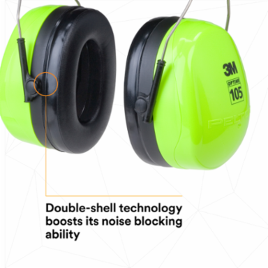 3M™ PELTOR™ Optime™ 105 Earmuffs H10A HV, Over-the-Head, 10 EA/Case