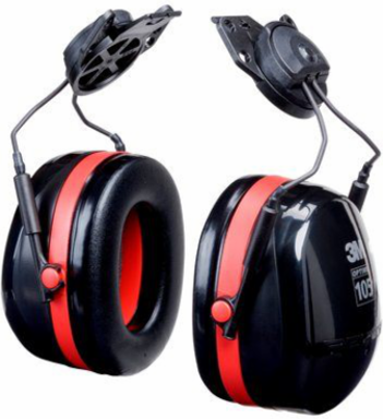 3M PELTOR Optime 105 Earmuffs H10P3E, Hard Hat Attached, 10 EA/Case