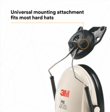 3M™ Peltor™ Optime™ 95 Hard Hat Attached Earmuff H6P3E/V, 10 EA/Case