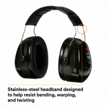 3M™ PELTOR™ Optime™ 101 Earmuffs H7A, Over-the-Head, 10 EA/Case