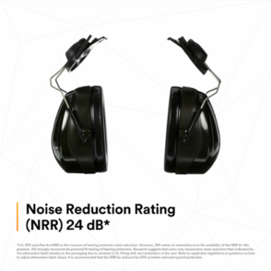 3M™ PELTOR™ Optime™ 101 Earmuffs H7P3E, Hard Hat Attached, 10 EA/Case