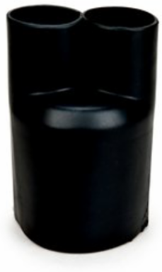 Heat Shrinkable Cable Breakout Boot, 2-Way, 0.17 Inch Legs, Black, Flame-Retardant