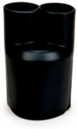 Heat Shrinkable Cable Breakout Boot, 2-Way, 0.17 Inch Legs, Black, Flame-Retardant