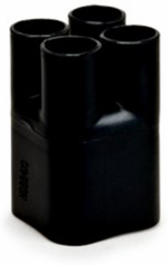 4-Way Heat Shrink Cable Breakout Boot, Black, 0.11-0.28 Inch Legs