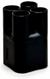4-Way Heat Shrink Cable Breakout Boot, Black, 0.11-0.28 Inch Legs