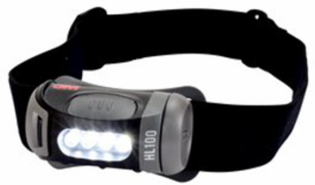 Lightweight 70 Lumen Hard Hat Task Light, IPX-4 Water Resistant, 10 EA/Case
