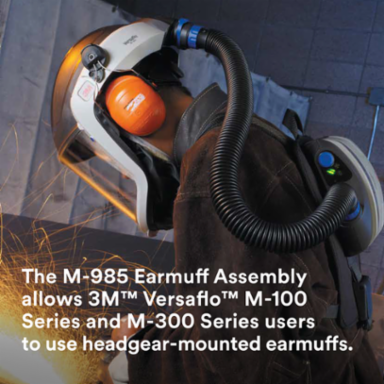 3M™ PELTOR™ Earmuff Assembly M-985/37333(AAD), for Versaflo™ M-100 and M-300 Products, Pair, 1 EA/Case