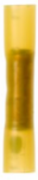 Scotchlok Butt Connector Heat Shrink, 1.5 Inch Length, 12-10 AWG, Yellow, Seamless