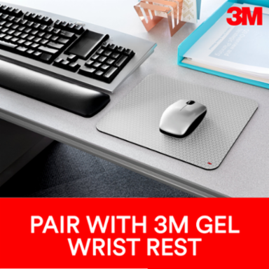 3M™ Precise™ Mouse Pad Enhances the Precision of Optical Mice , Non-Skid Foam Back, 9" x 8", Bitmap, MP114-BSD1