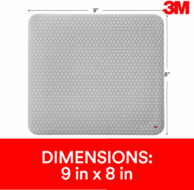 3M™ Precise™ Mouse Pad Enhances the Precision of Optical Mice , Non-Skid Foam Back, 9" x 8", Bitmap, MP114-BSD1