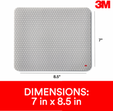 3M™ Precise™ Mouse Pad Enhances the Precision of Optical Mice , Repositionable Adhesive Back, 8.5" x 7", Bitmap, MP200PS