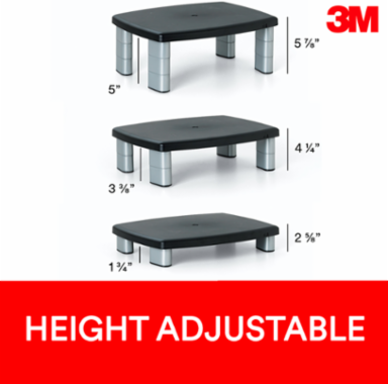 3M™ Adjustable Monitor Stand MS80B