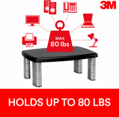 3M™ Adjustable Monitor Stand MS80B