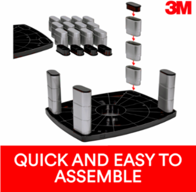 3M™ Extra Wide Adjustable Monitor Stand, MS90B
