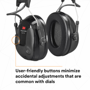 3M™ PELTOR™ ProTac III MT13H221A, Headset, Black, Headband, 10 Each/Case