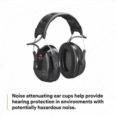 3M™ PELTOR™ ProTac III MT13H221A, Headset, Black, Headband, 10 Each/Case