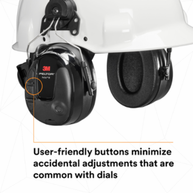 3M™ PELTOR™ ProTac III MT13H221P3E, Headset, Black, Helmet Attached, 10 Each/Case
