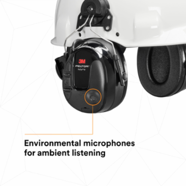 3M™ PELTOR™ ProTac III MT13H221P3E, Headset, Black, Helmet Attached, 10 Each/Case