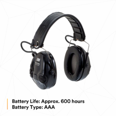 3M™ PELTOR™ Tactical Sport™ MT16H210F-479-SV, Electronic Headset, Foldable Headband, Black, 10 Each/Case