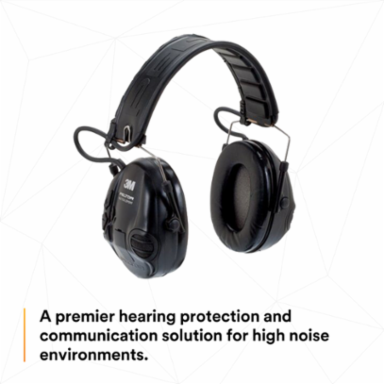 3M™ PELTOR™ Tactical Sport™ MT16H210F-479-SV, Electronic Headset, Foldable Headband, Black, 10 Each/Case