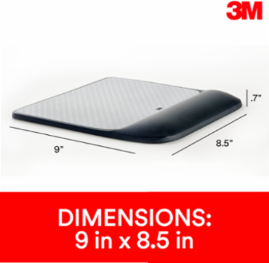 3M™ Precise™ Mouse Pad With Gel Wrist Rest MW85B