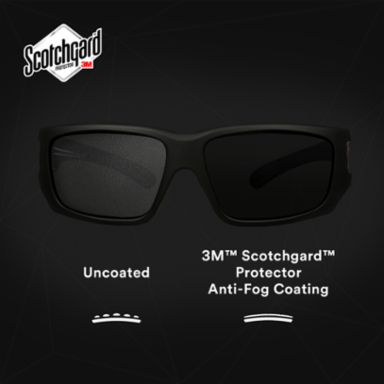 3M™ Maxim™ Elite 1000 Series, MXE1002SGAF-BLK, Black Frame, Scotchgard™ Anti-Fog Coating, Gray AF-AS Lens, 20 ea/Case