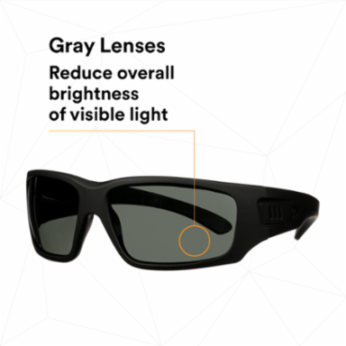 3M™ Maxim™ Elite 1000 Series, MXE1002SGAF-BLK, Black Frame, Scotchgard™ Anti-Fog Coating, Gray AF-AS Lens, 20 ea/Case