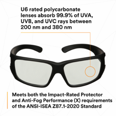 3M™ Maxim™ Elite 1000 Series, MXE1007SGAF-BLK, Black Frame, Scotchgard™ Anti-Fog Coating, I/O Gray AF-AS Lens, 20 ea/Case