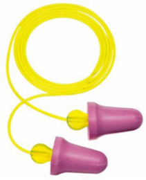 No-Touch Push-to-Fit Earplugs, Corded, Noise Reduction Rating 29 dB, 400 Pair Case