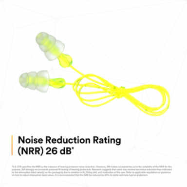 3M™ Tri-Flange™ Earplugs P3000, Corded, 400 Pair/Case