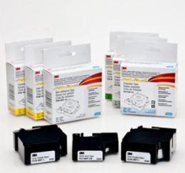 Portable Labeler Refill Cartridge, 1/2 Inch Vinyl Tape, Black Font, 18 Linear Foot