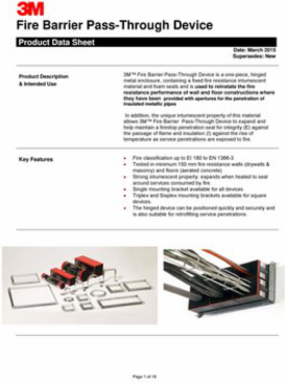 Fire Barrier Pass-Through Mounting Brackets, 4 Inch x 12 Inch, 3 Hour Fire Rating, Pair