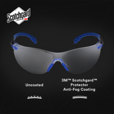 3M™ Solus™ Safety Glasses 1000-Series S1101SGAF-KT, Kit, Foam, Strap, Black/Blue, Clear Scotchgard™ Anti-fog lens, 20 EA/Case