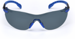 3M™ Solus™ 1000-Series Safety Glasses S1102SGAF, Black/Blue, Grey Scotchgard™ Anti-Fog Lens, 20 EA/Case