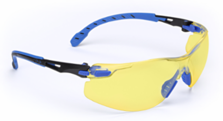 3M™ Solus™ 1000-Series Glasses S1103SGAF, Black/Blue, Amber Scotchgard™ Anti-Fog Lens, 20 EA/Case
