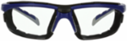 3M™ Solus™ 2000 Series, S2001SGAF-BGR-F, Gray/Blue-Green Temples, Scotchgard™ Anti-Fog Coating, Clear AF-AS lens,Foam Gskt 20ea/cs