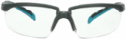3M™ Solus™ 2000 Series, S2001SGAF-BGR, Gray/Blue-Green Temples, Scotchgard™ Anti-Fog Coating, Clear AF-AS lens, 20ea/cs