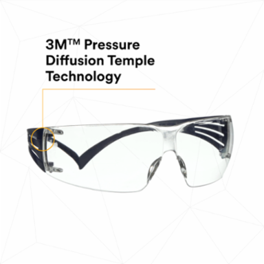 3M™ SecureFit™ 200 Series SF201SGAF-BLU, Blue Temples, Clear Scotchgard™ Anti-Fog Lens, 20 ea/Case