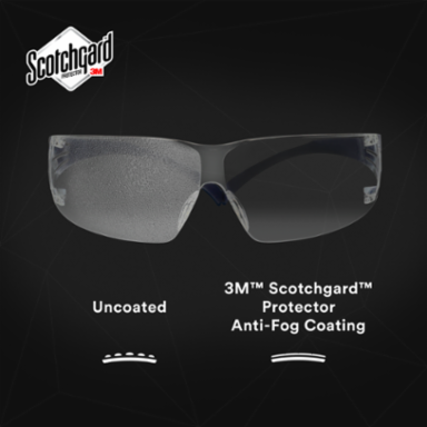 3M™ SecureFit™ 200 Series SF201SGAF-BLU, Blue Temples, Clear Scotchgard™ Anti-Fog Lens, 20 ea/Case