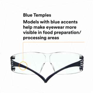 3M™ SecureFit™ 200 Series SF201SGAF-BLU, Blue Temples, Clear Scotchgard™ Anti-Fog Lens, 20 ea/Case
