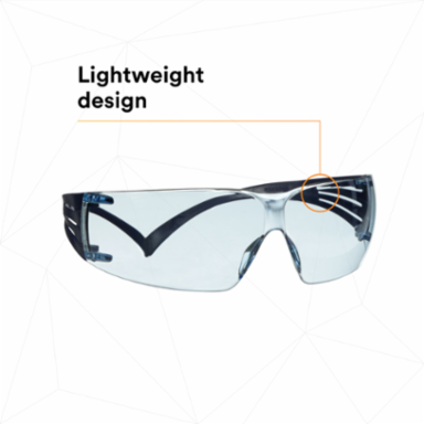 3M™ SecureFit™ Protective Eyewear 200 Series SF204SGAF-BLU, Blue Temples, Blue Scotchgard™ Anti-Fog Lens, 20 ea/Case