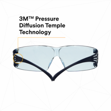 3M™ SecureFit™ Protective Eyewear 200 Series SF204SGAF-BLU, Blue Temples, Blue Scotchgard™ Anti-Fog Lens, 20 ea/Case