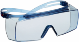 3M™ SecureFit™ 3700 Series, SF3704SGAF-BLU, Blue Temples, Scotchgard™ Anti-Fog Coating, Light Blue OTG AF-AS lens 10 ea/Case